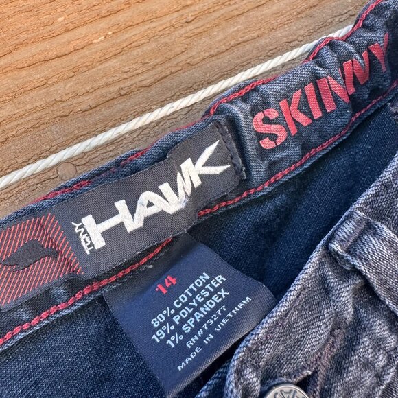 Tony Hawk Boys Black Skinny Jeans Size 14 Cotton Blend - Picture 2 of 13